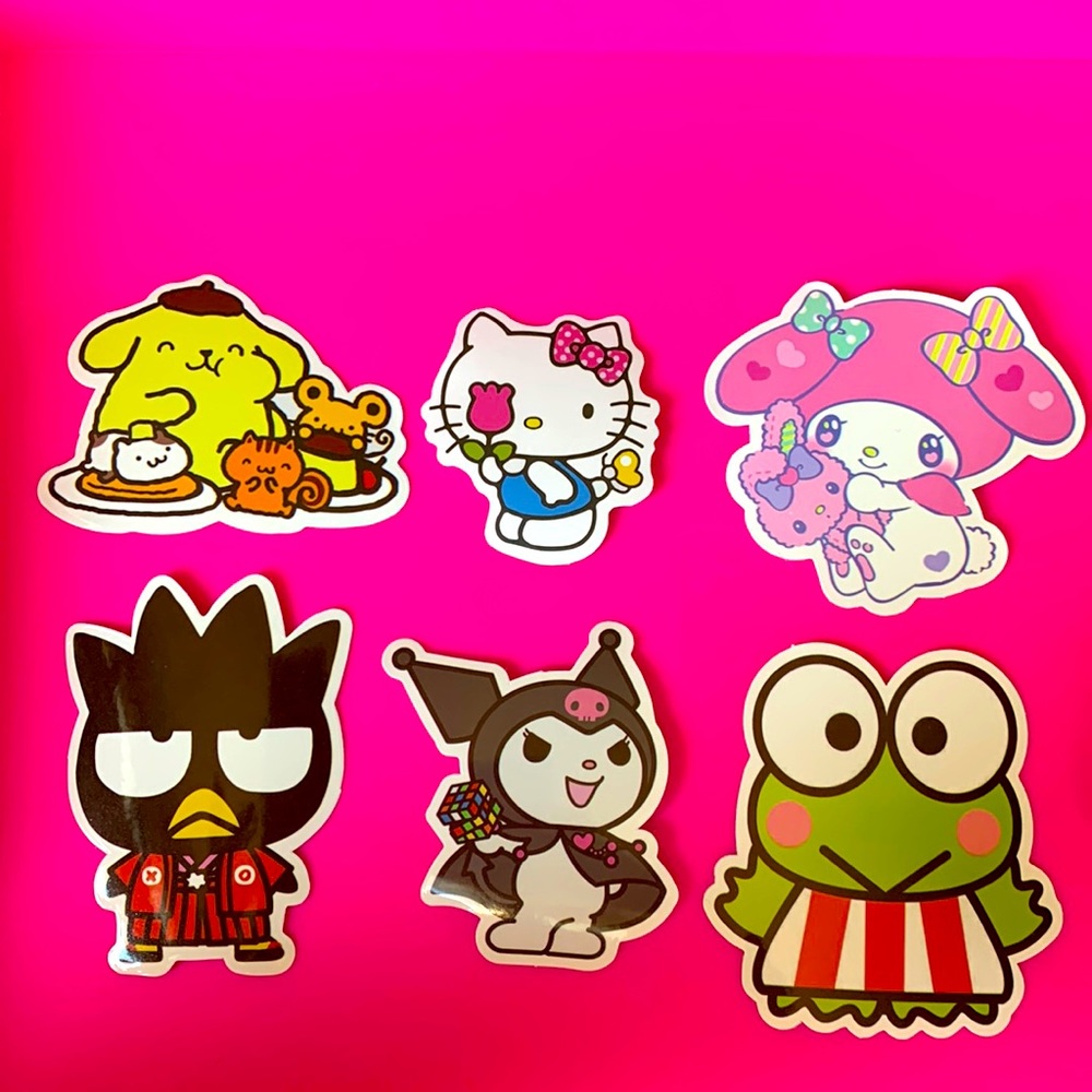 6 Sanrio Hello Kitty and Friends Waterproof Stickers